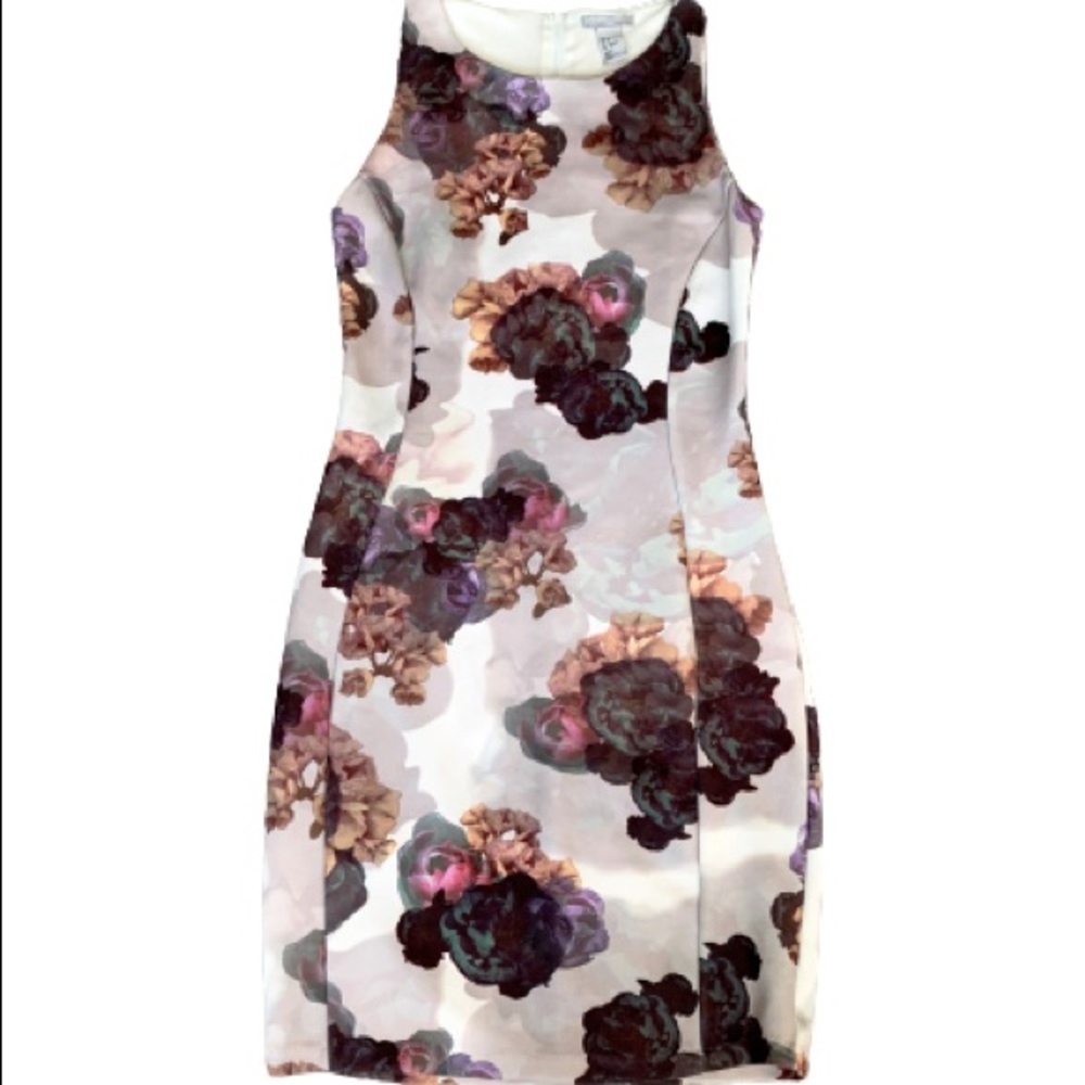 Sleeveless floral dress stretchy